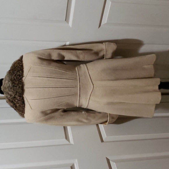 🎀 Vintage 70s Tan Wool Country Pacer Coat - Picture 4 of 9